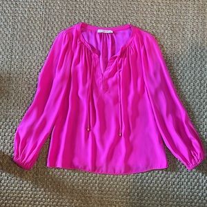 SOLD Alice & Trixie Silk Blouse - Barbie vibes!